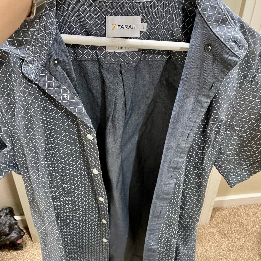 Farah Blue Patterned Shirt